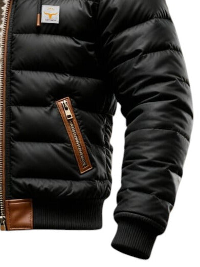 BEAU | Sherpa jacket with leather trim - Liora Melbourne