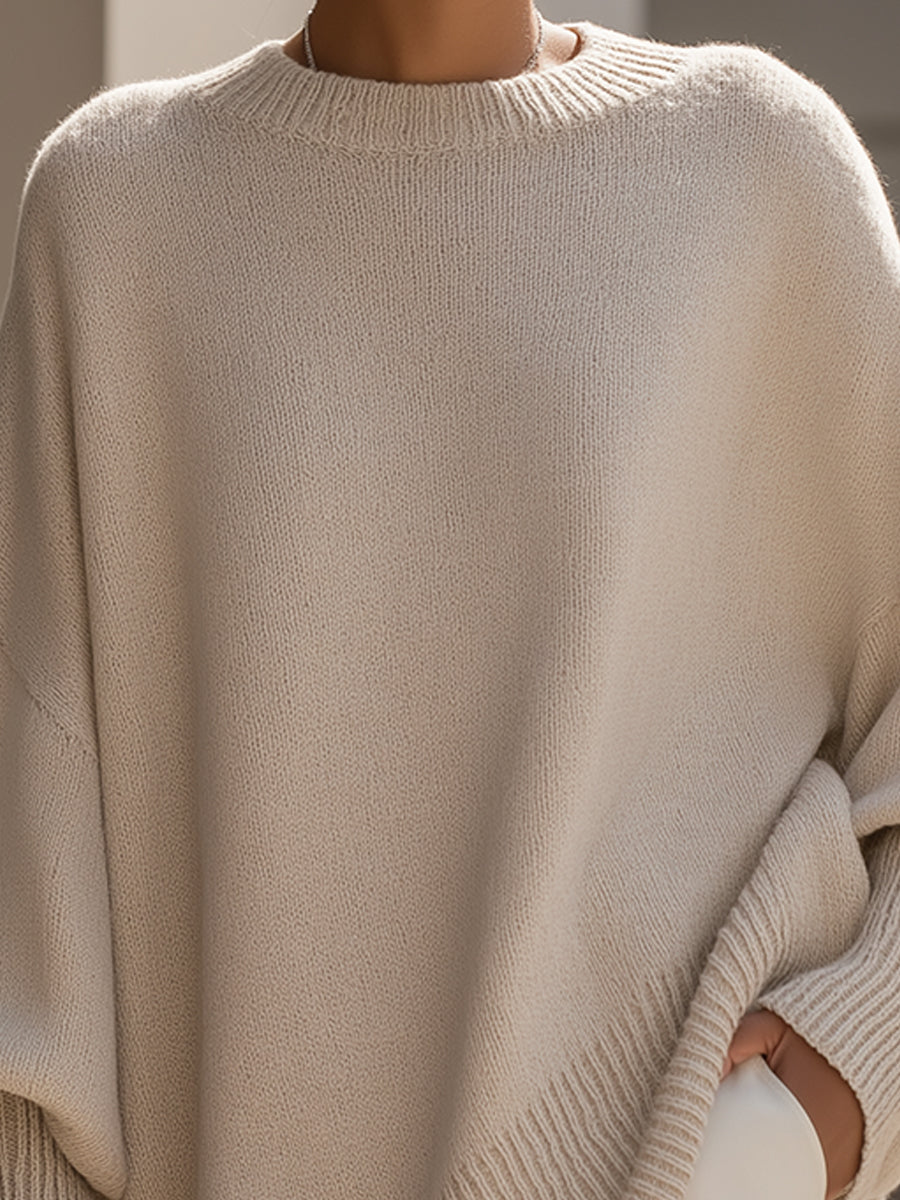 NOVA | Oversized jumper with ribbed trim - Liora Melbourne