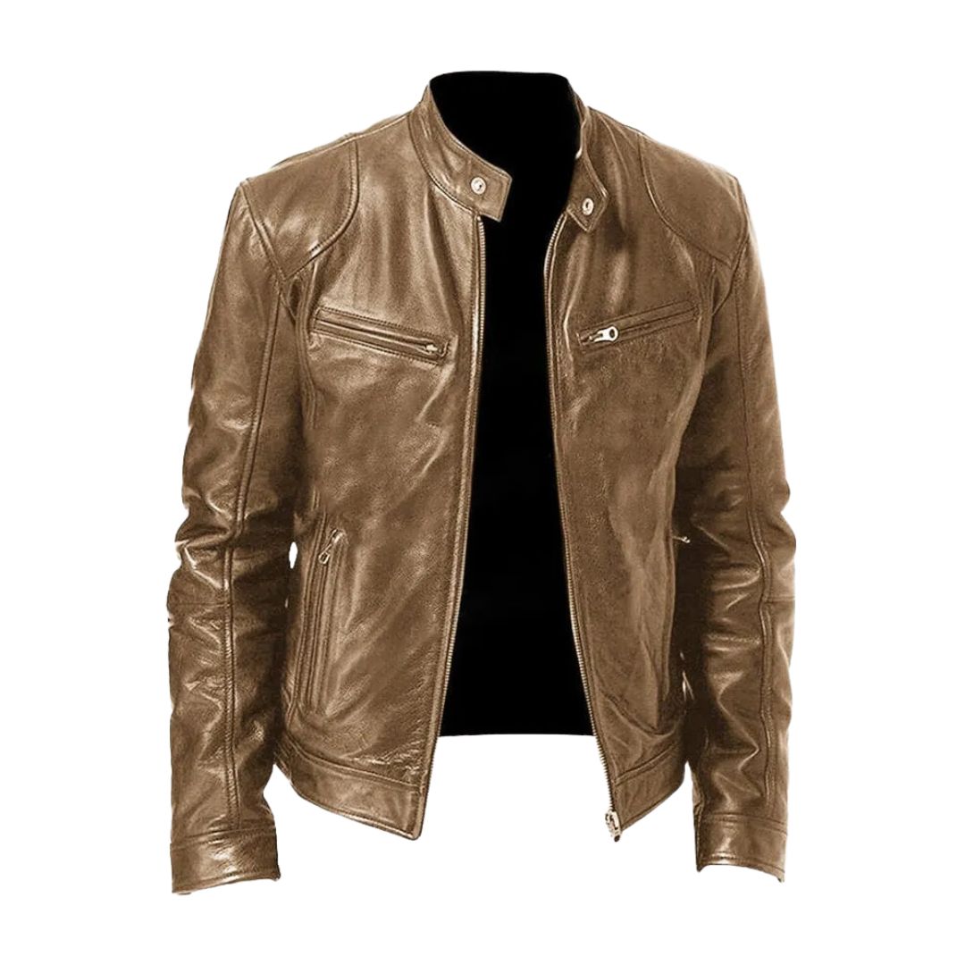 BLAKE | Leather jacket with relaxed fit - Liora Melbourne
