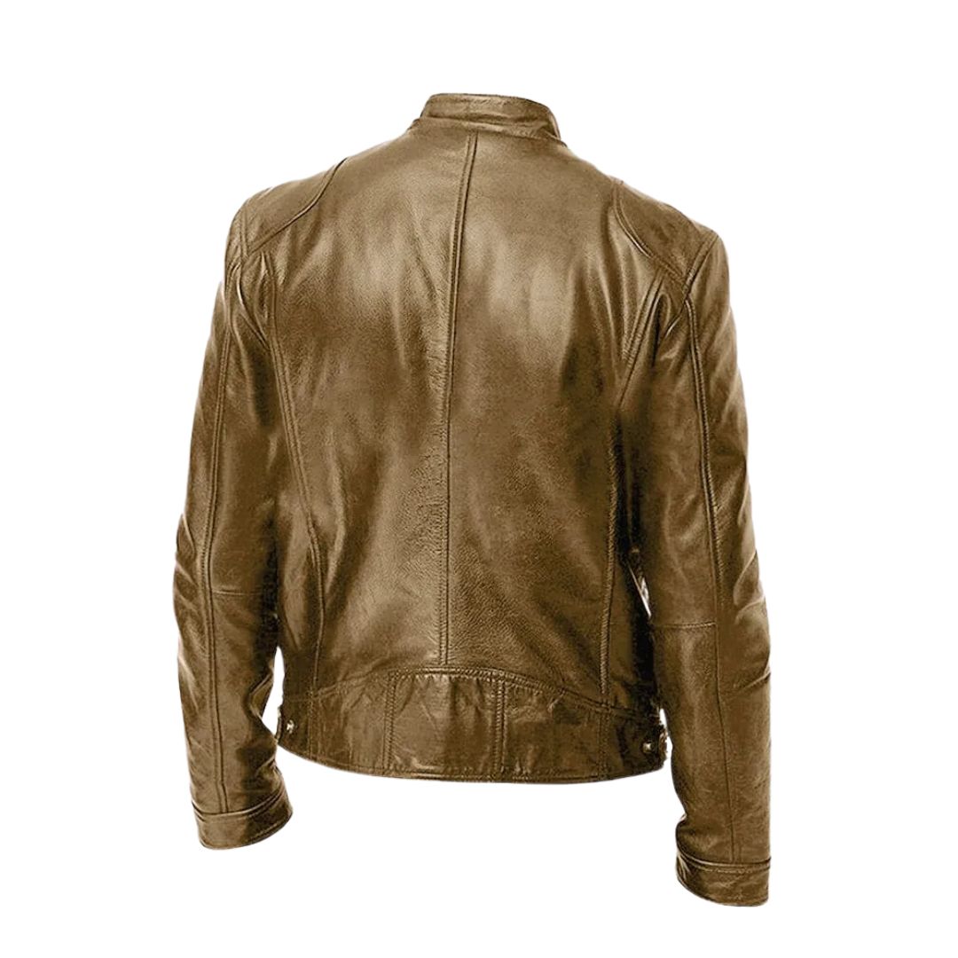 LARA | Leather jacket with casual fit - Liora Melbourne