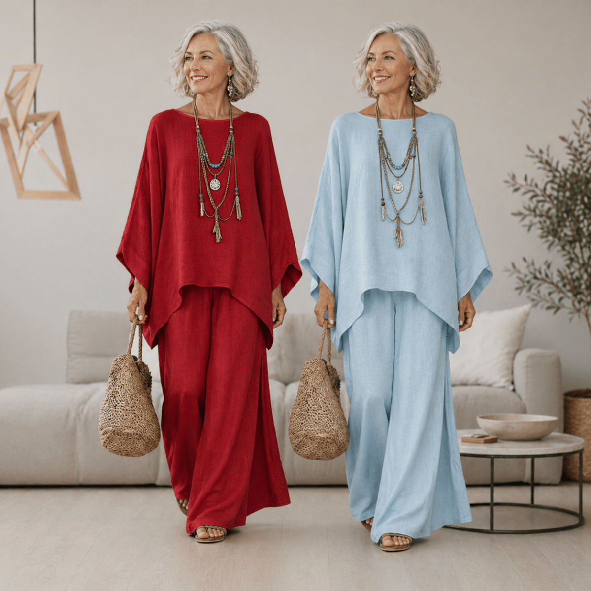 ISABELLE | Set with wide-leg pants - Liora Melbourne