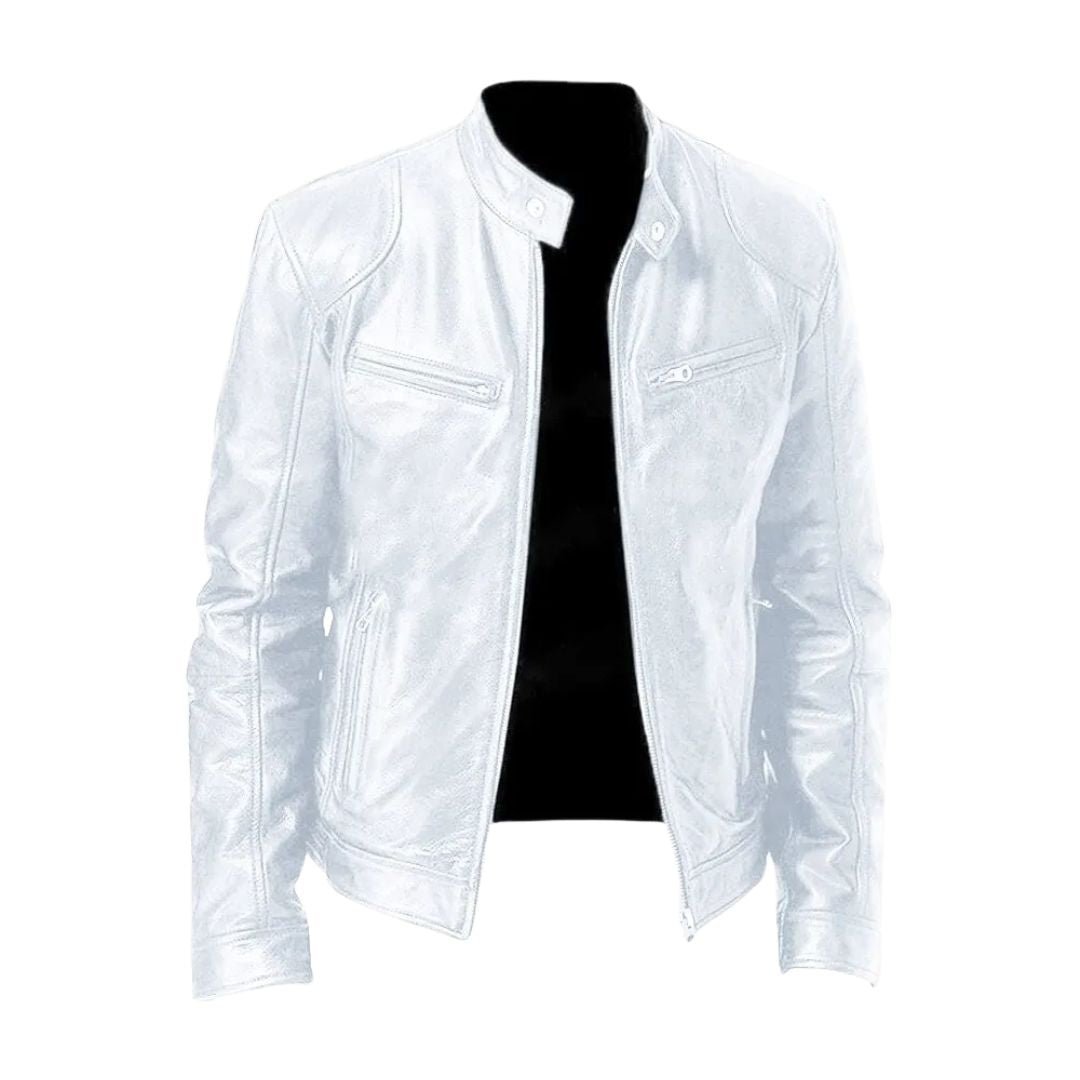 LARA | Leather jacket with casual fit - Liora Melbourne