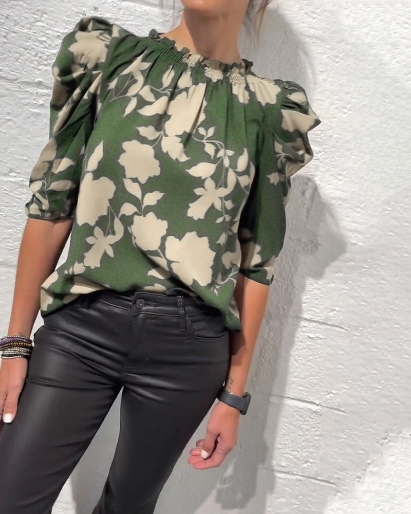 SUMMER | Blouse with puff sleeves - Liora Melbourne