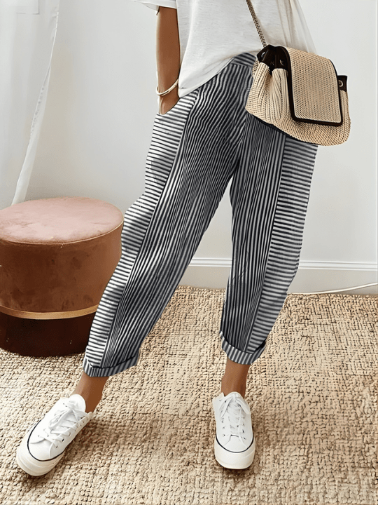 DAHLIA | Trousers with striped pattern - Liora Melbourne
