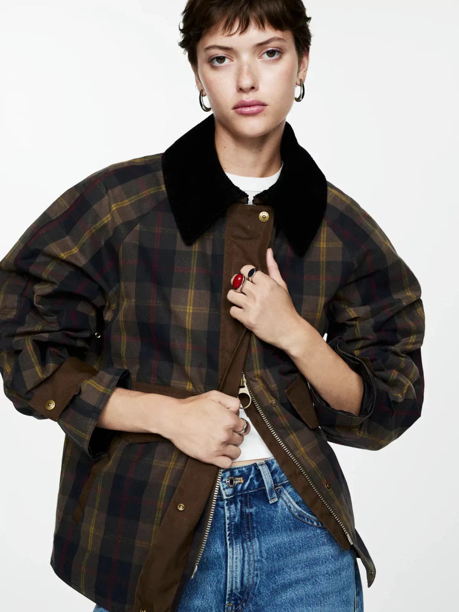 WILLOW | Jacket with plaid pattern - Liora Melbourne