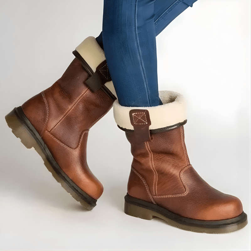 LILIA | Winter boots with faux shearling lining - Liora Melbourne