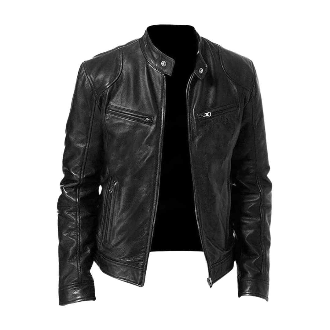 LUCA | Leather jacket with casual fit - Liora Melbourne