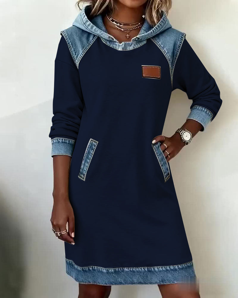 STELLA | Hoodie dress with contrast details - Liora Melbourne