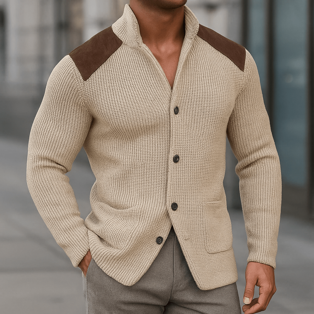 DIETER | Knit blazer with suede trim - Liora Melbourne
