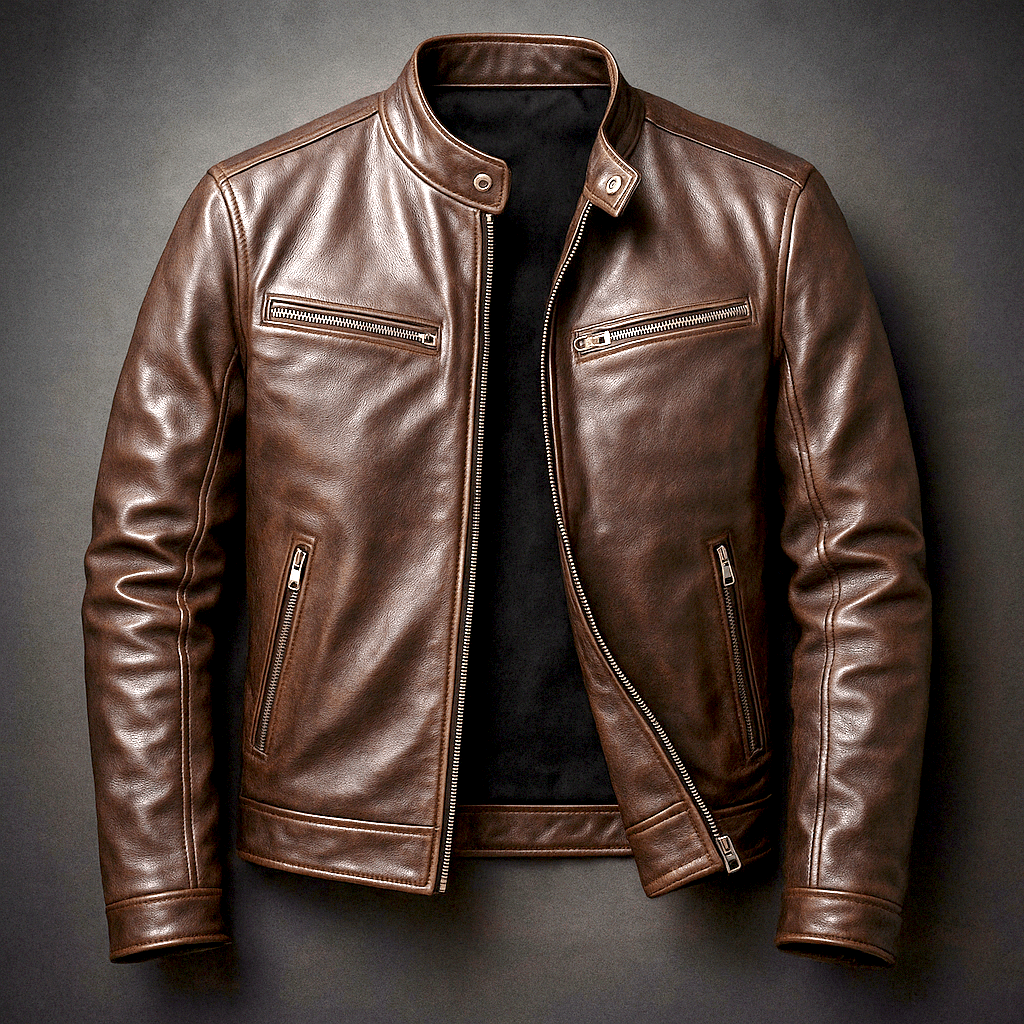 BLAKE | Leather jacket with vintage design - Liora Melbourne