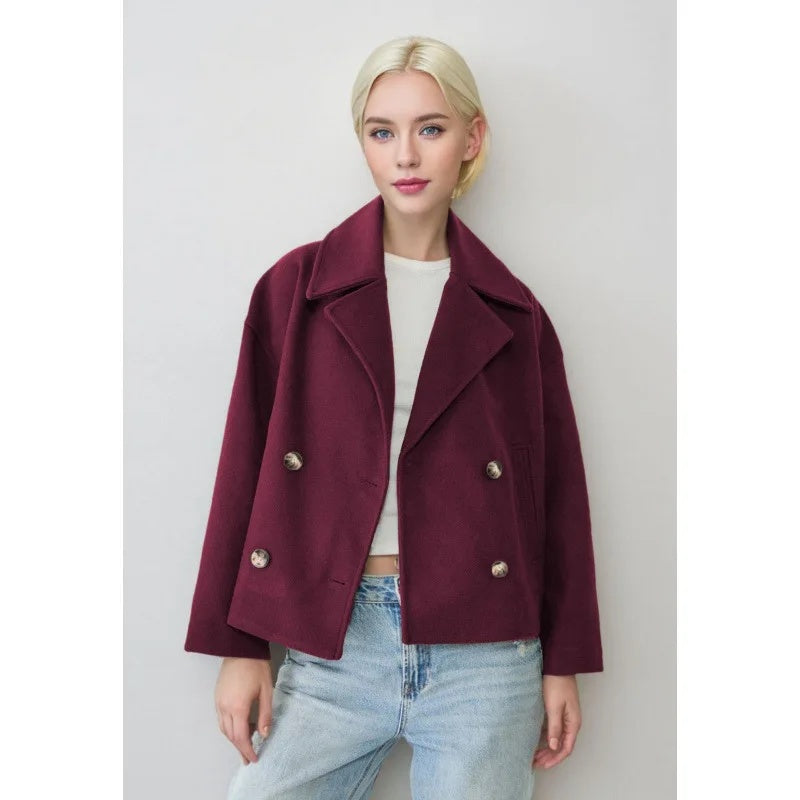 HARPER | Short jacket with double-breasted front - Liora Melbourne