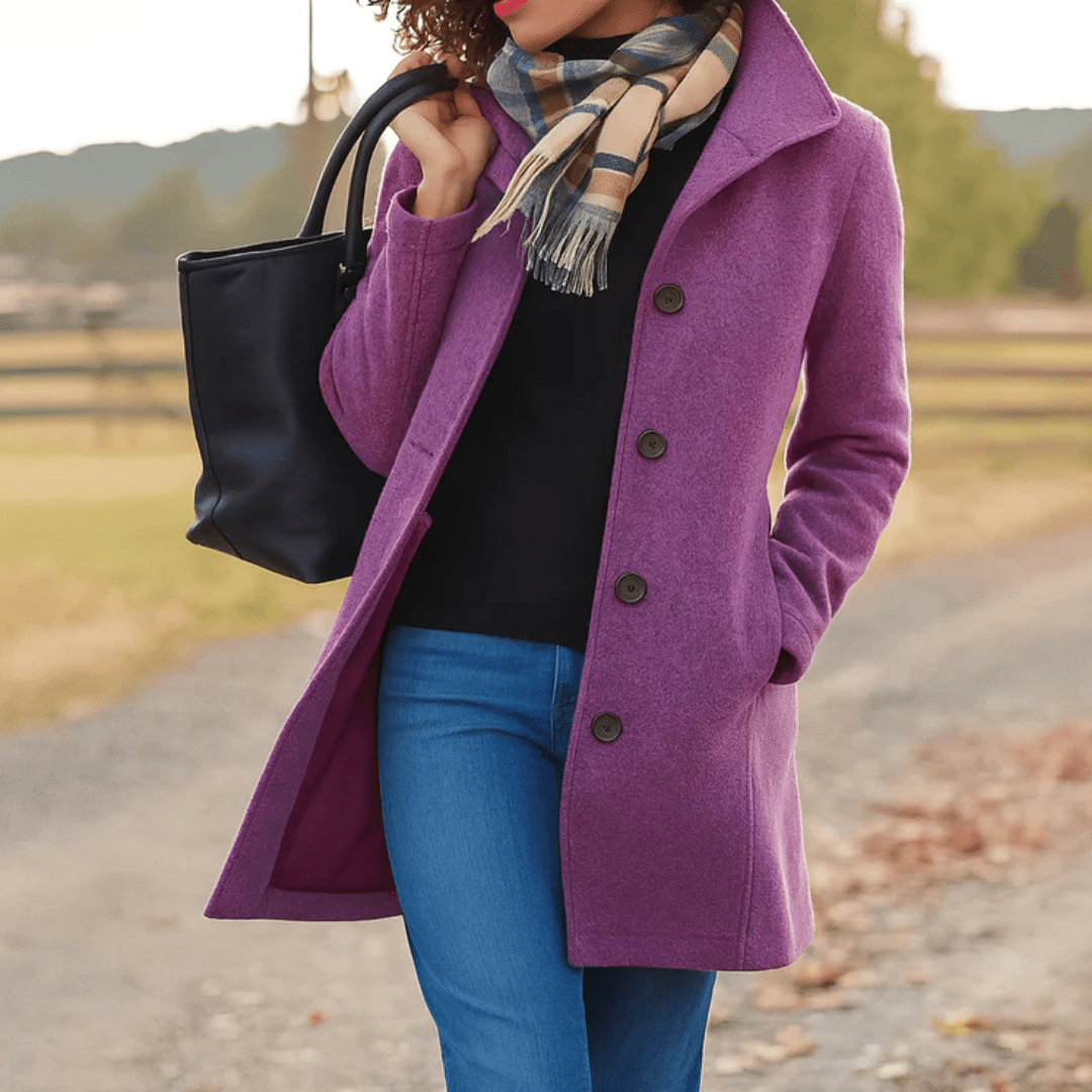 ADRIANA | Coat with wrap silhouette - Liora Melbourne