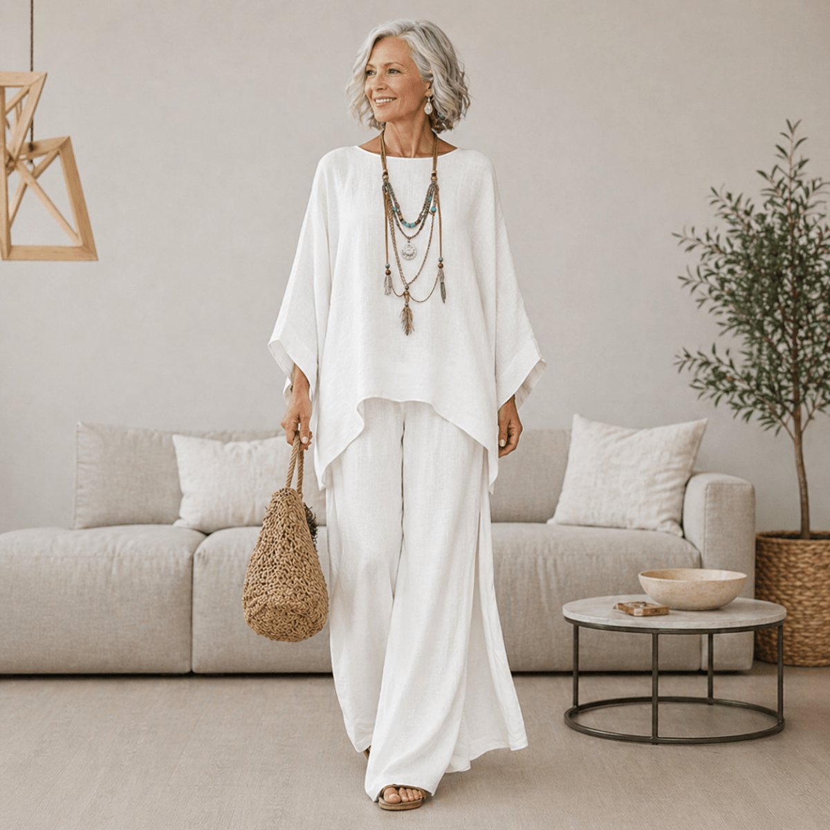 ISABELLE | Set with wide-leg pants - Liora Melbourne