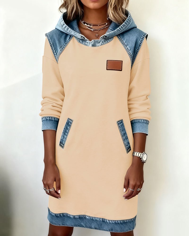 STELLA | Hoodie dress with contrast details - Liora Melbourne