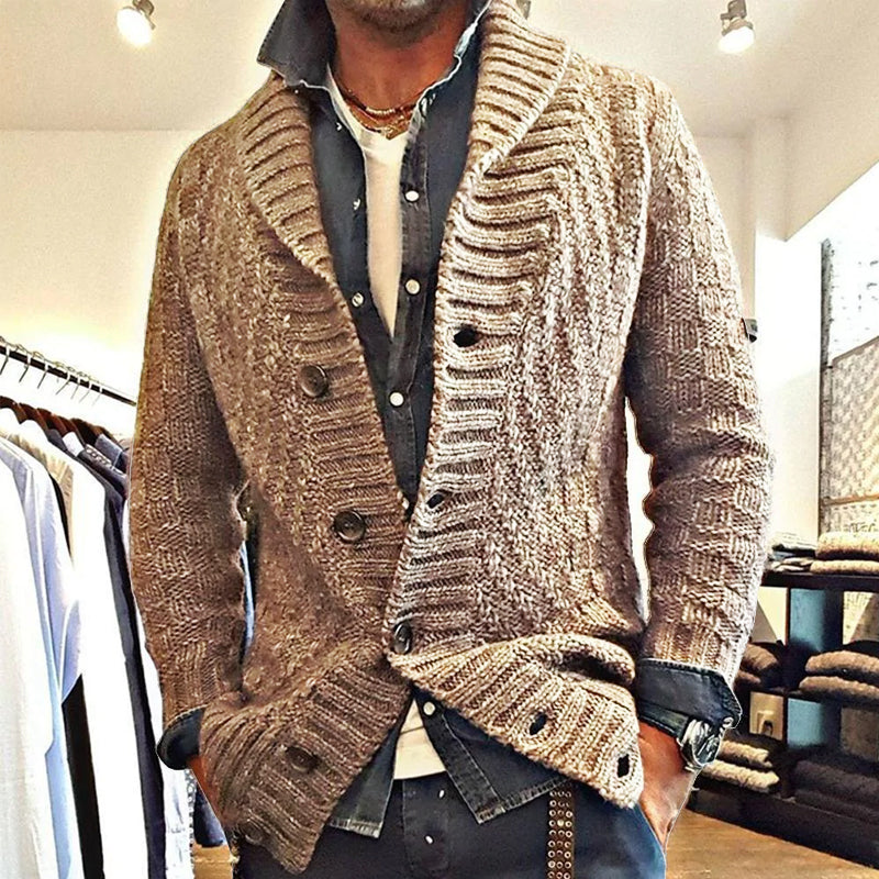 CARTER | Knit cardigan jacket with lapel collar - Liora Melbourne