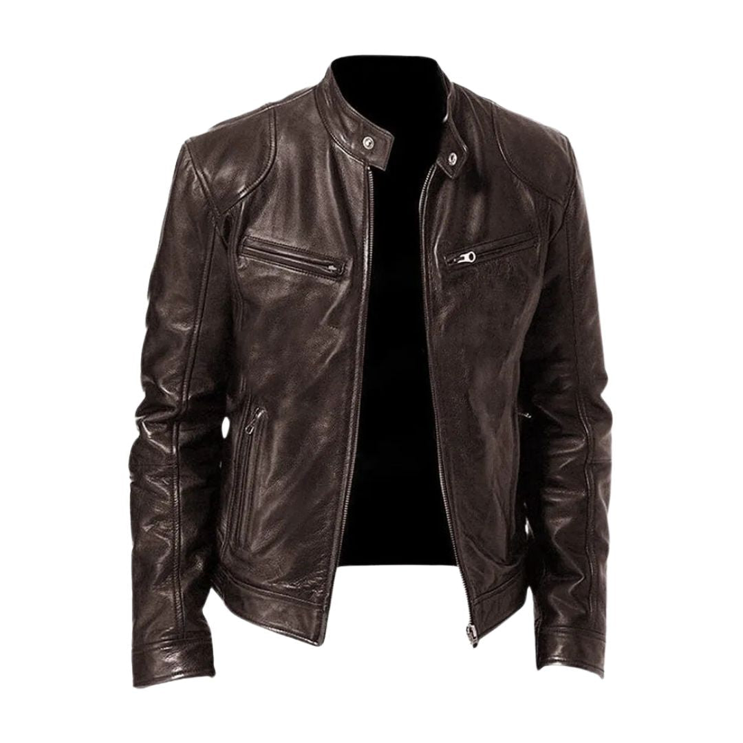 BLAKE | Leather jacket with relaxed fit - Liora Melbourne