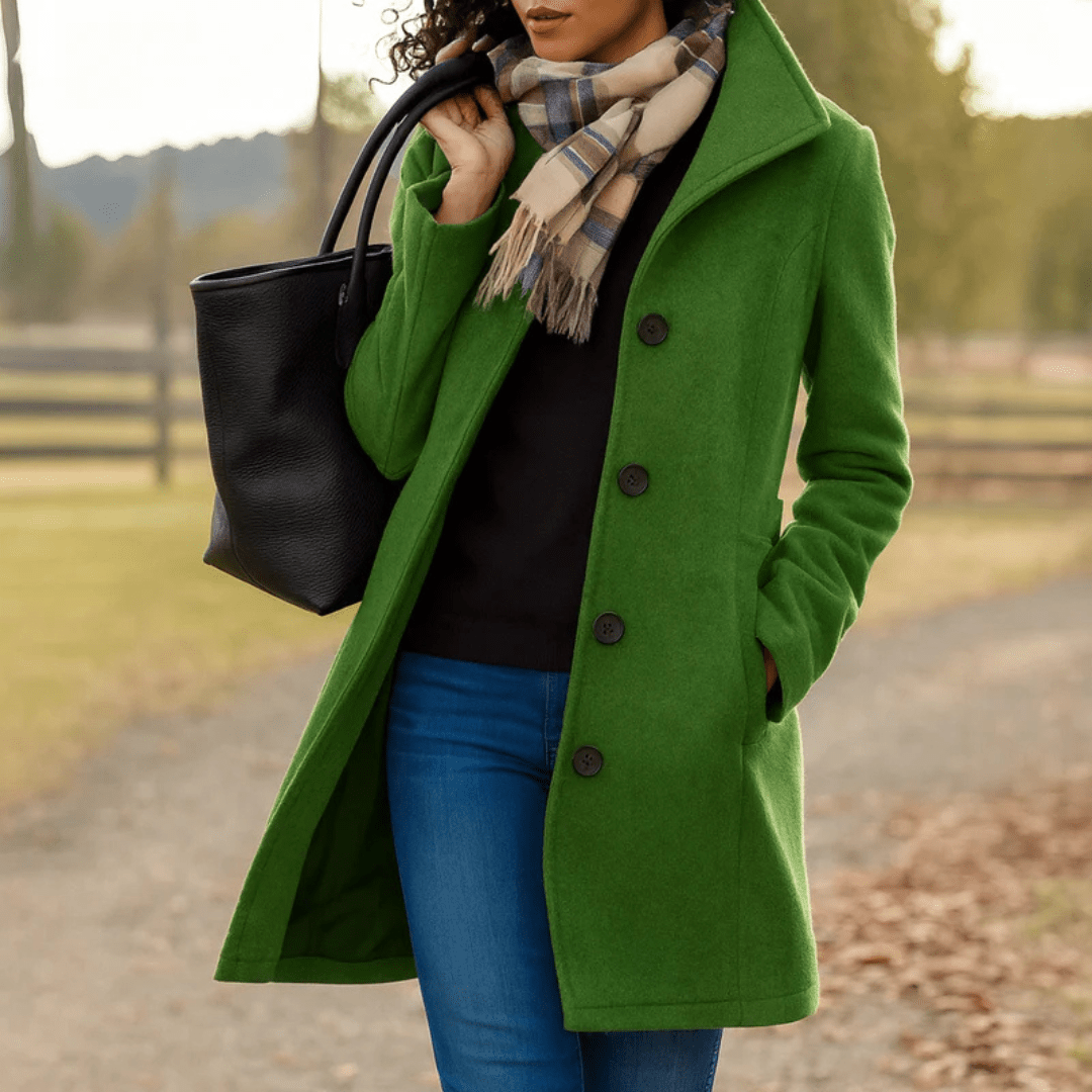 PARIS | Long coat with button front - Liora Melbourne