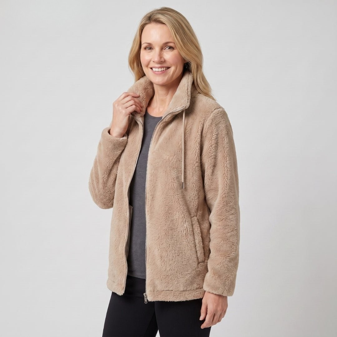 LARA | Plush jacket with zip-up front