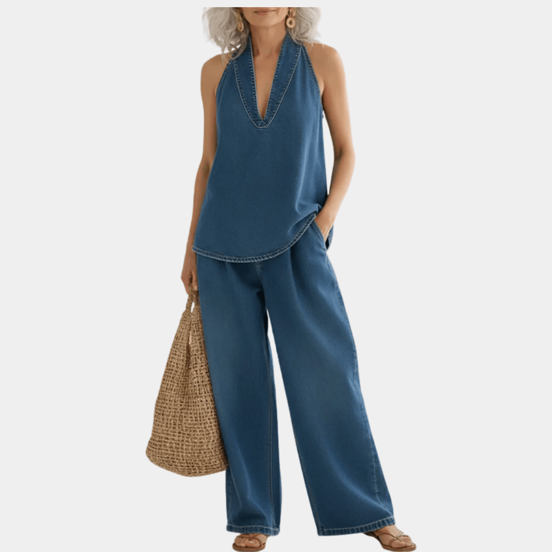 JUNE | Set with wide-leg trousers - Liora Melbourne