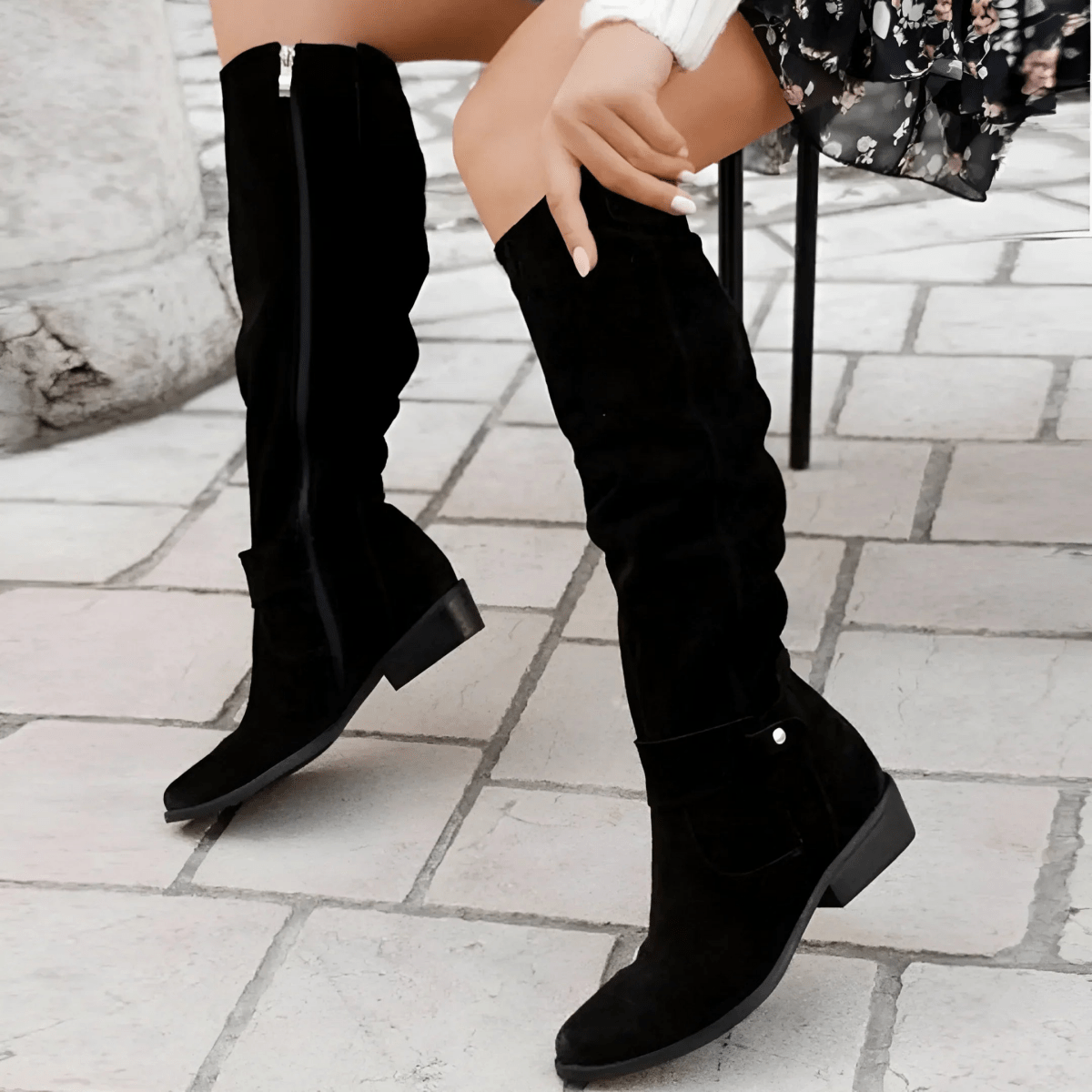 MADELEINE | Knee-high boots with block heel - Liora Melbourne