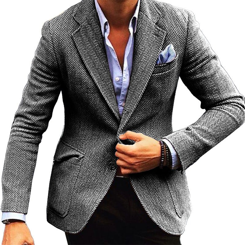 THEO | Blazer with herringbone pattern - Liora Melbourne