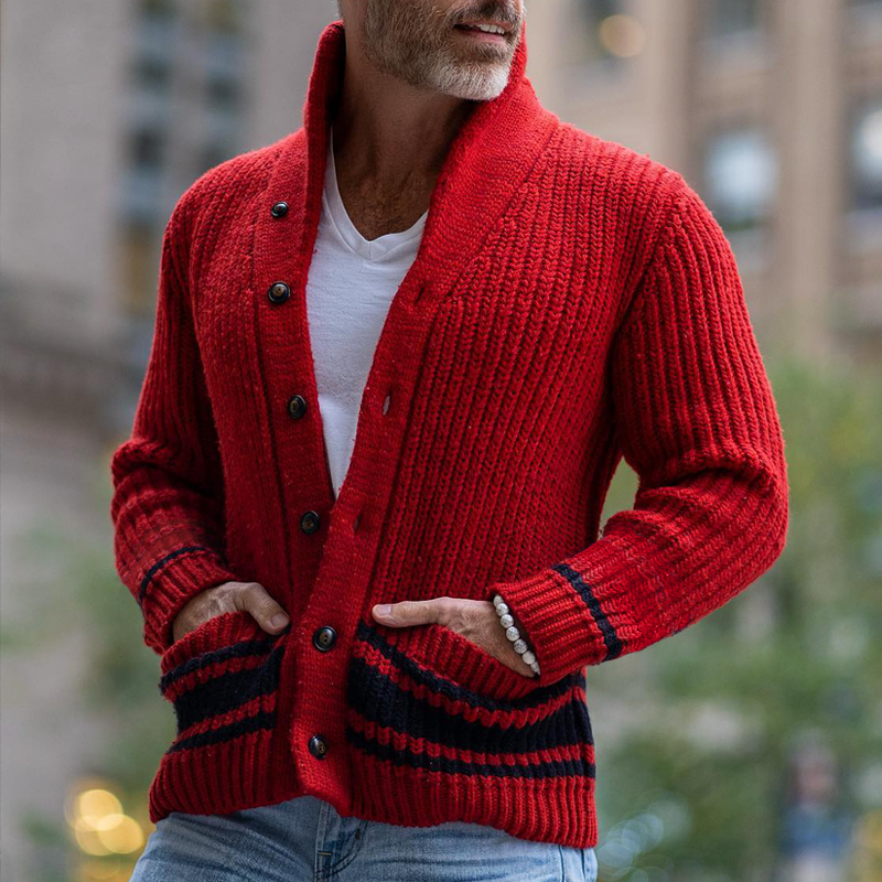 FELIX | Cardigan with colourblock stripes - Liora Melbourne