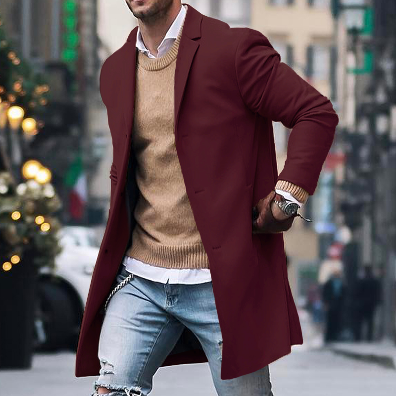 ADRIAN | Mid-length coat with notch lapel - Liora Melbourne