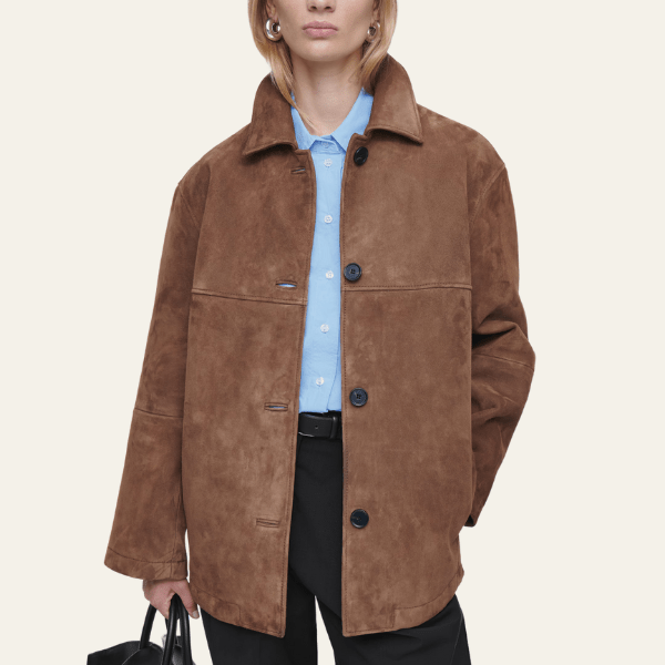 MORGAN | Jacket with collared suede finish - Liora Melbourne
