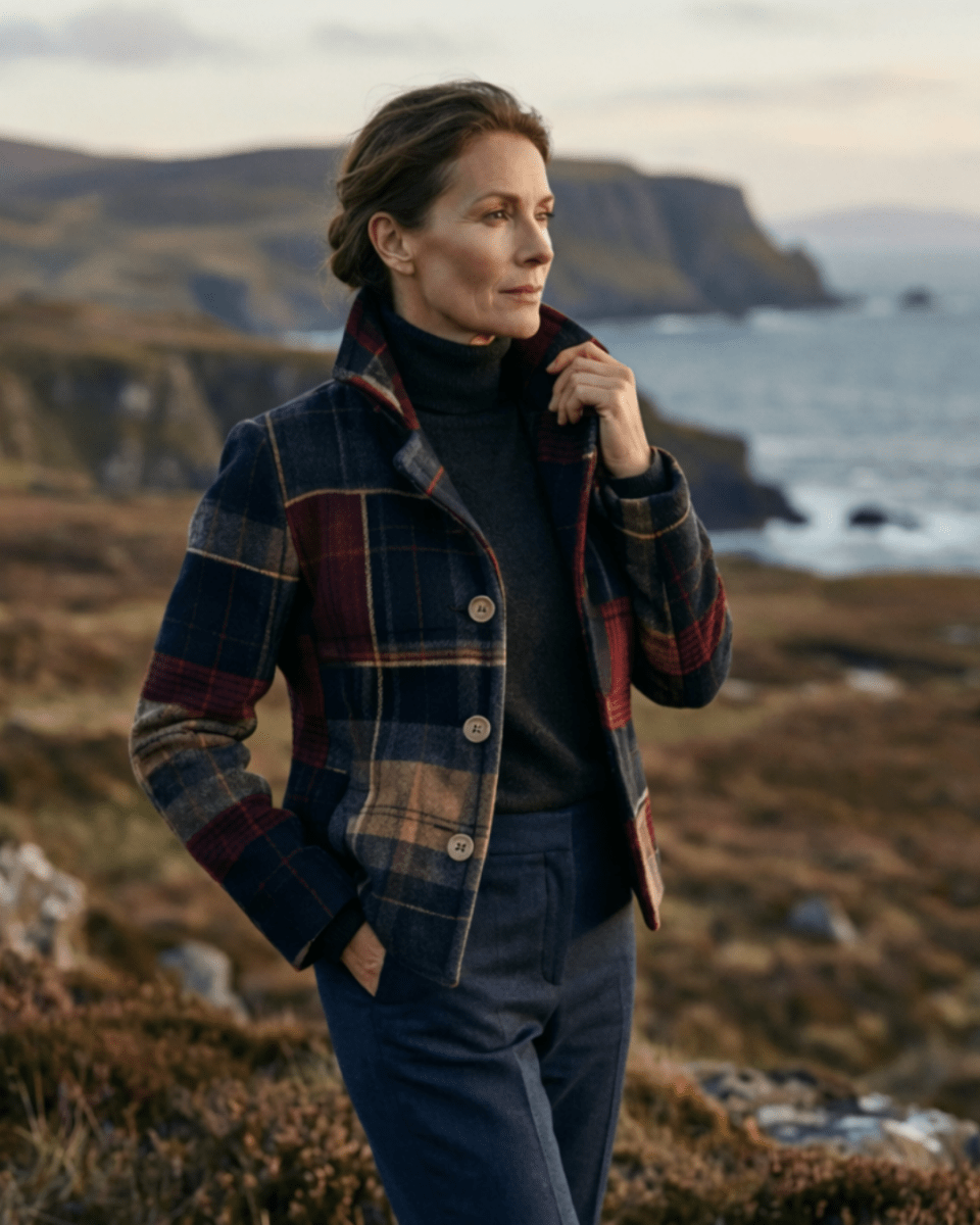 RUBY | Jacket with plaid pattern - Liora Melbourne
