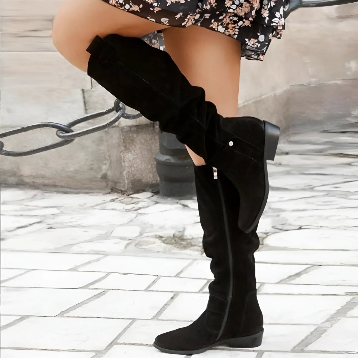 MADELEINE | Knee-high boots with block heel - Liora Melbourne