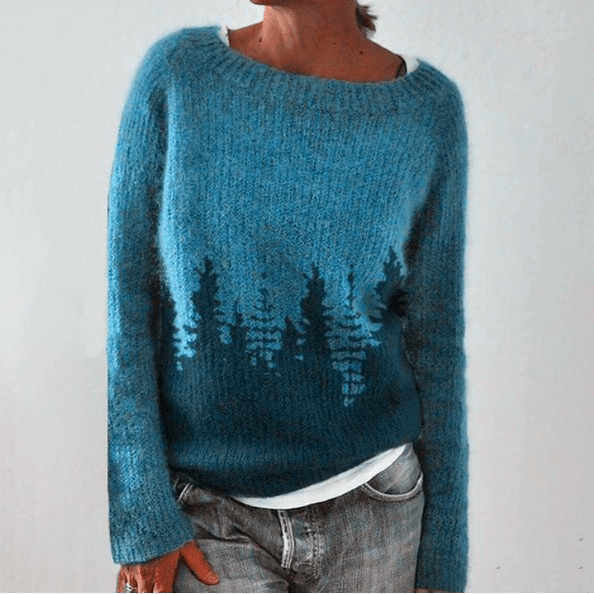 NATALIE | Icelandic jumper with patterned knit - Liora Melbourne