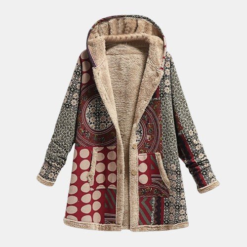 SCARLET | Coat with geometric print - Liora Melbourne