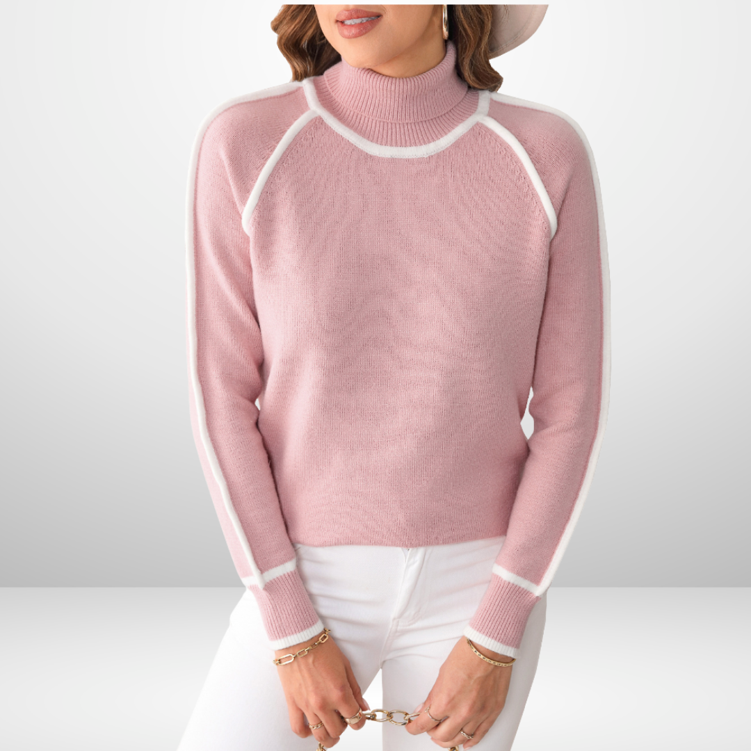 VERA | Turtleneck jumper with pattern detail - Liora Melbourne