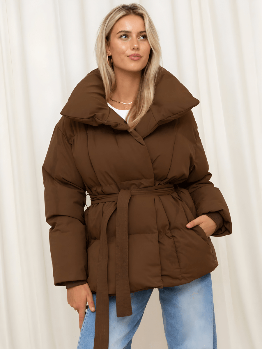 HARPER | Quilted coat with belt - Liora Melbourne