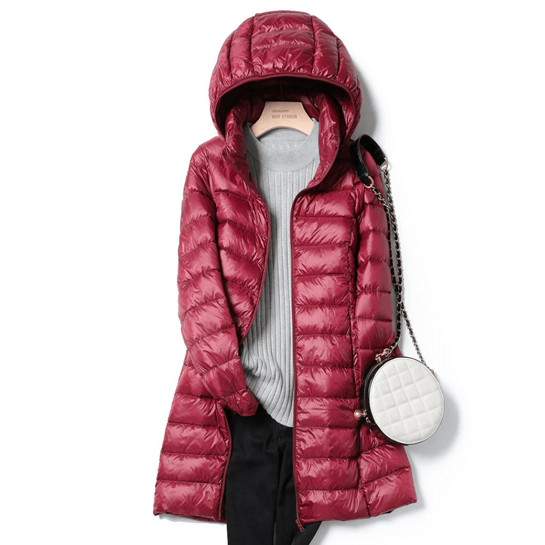 KATIE | Long puff jacket with longline silhouette - Liora Melbourne
