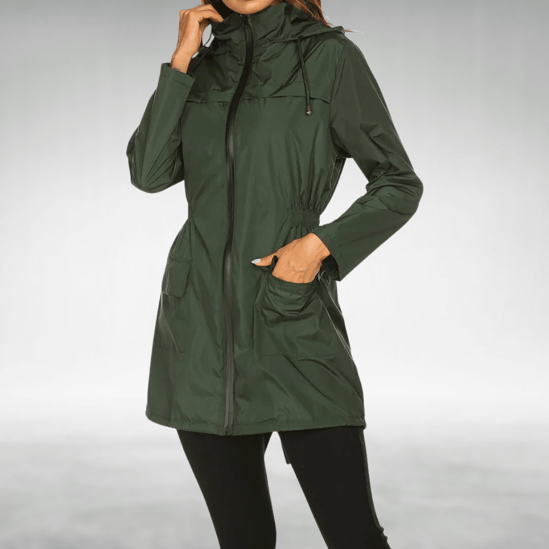 BRIDGET | Waterproof jacket with storm flap - Liora Melbourne