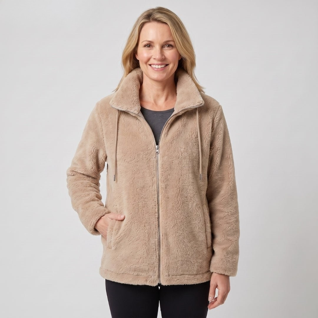 LARA | Plush jacket with zip-up front