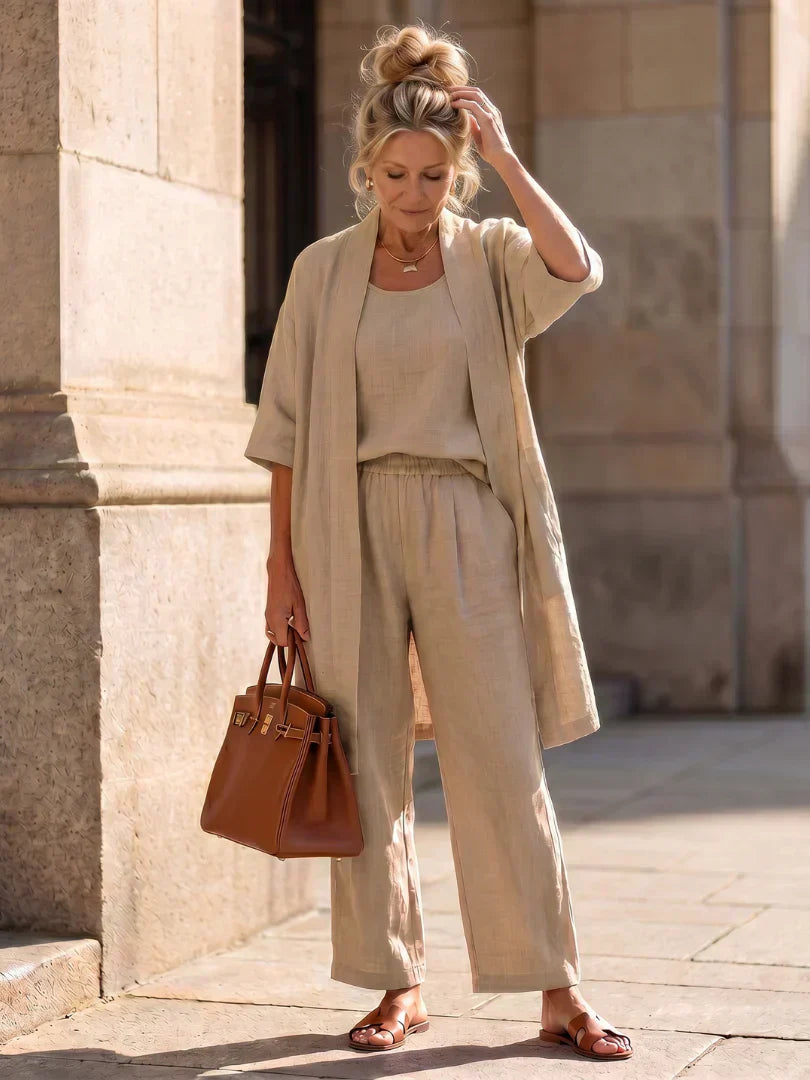 ISLA | Set with relaxed wide-leg pants - Liora Melbourne