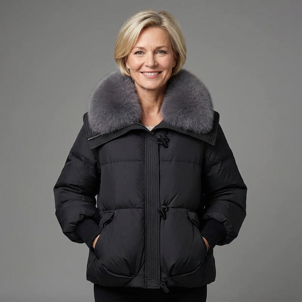EVIE | Winter puffer coat with fur collar - Liora Melbourne
