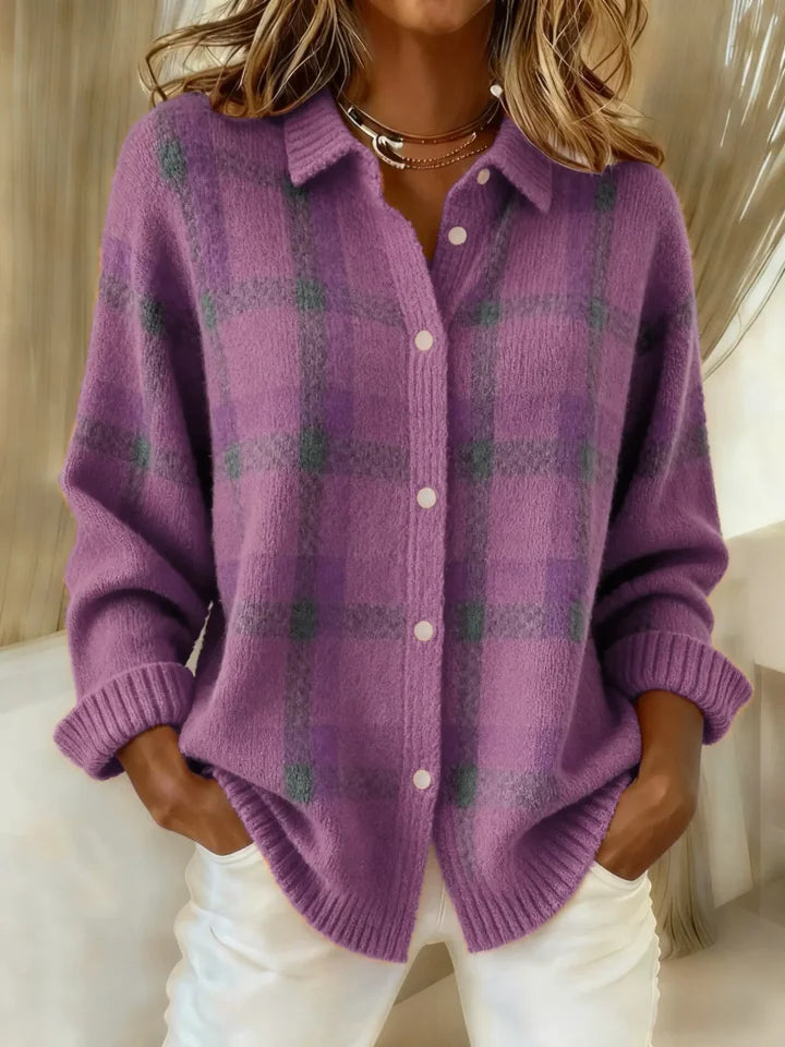 FREYA | Jumper with retro check pattern - Liora Melbourne