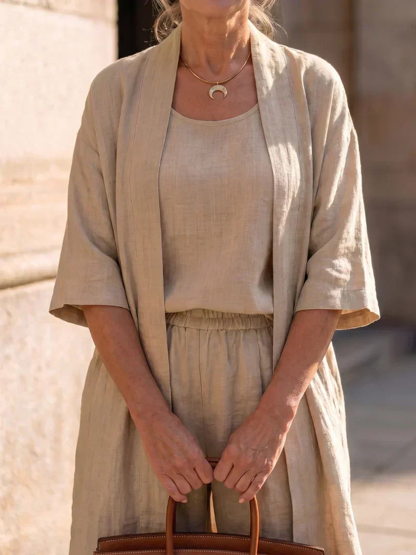 ISLA | Set with relaxed wide-leg pants - Liora Melbourne