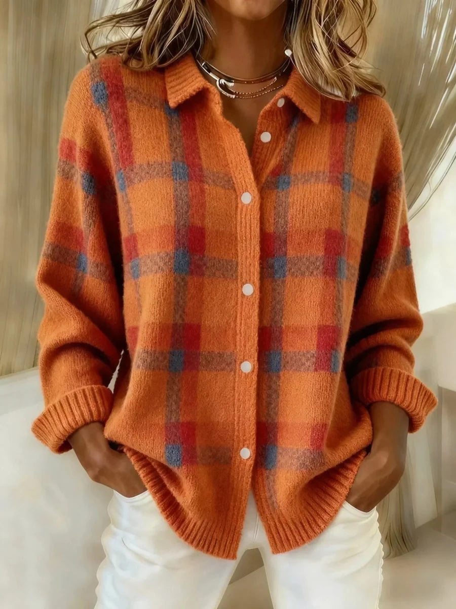 DANIQUE | Jumper with contrast plaid pattern - Liora Melbourne