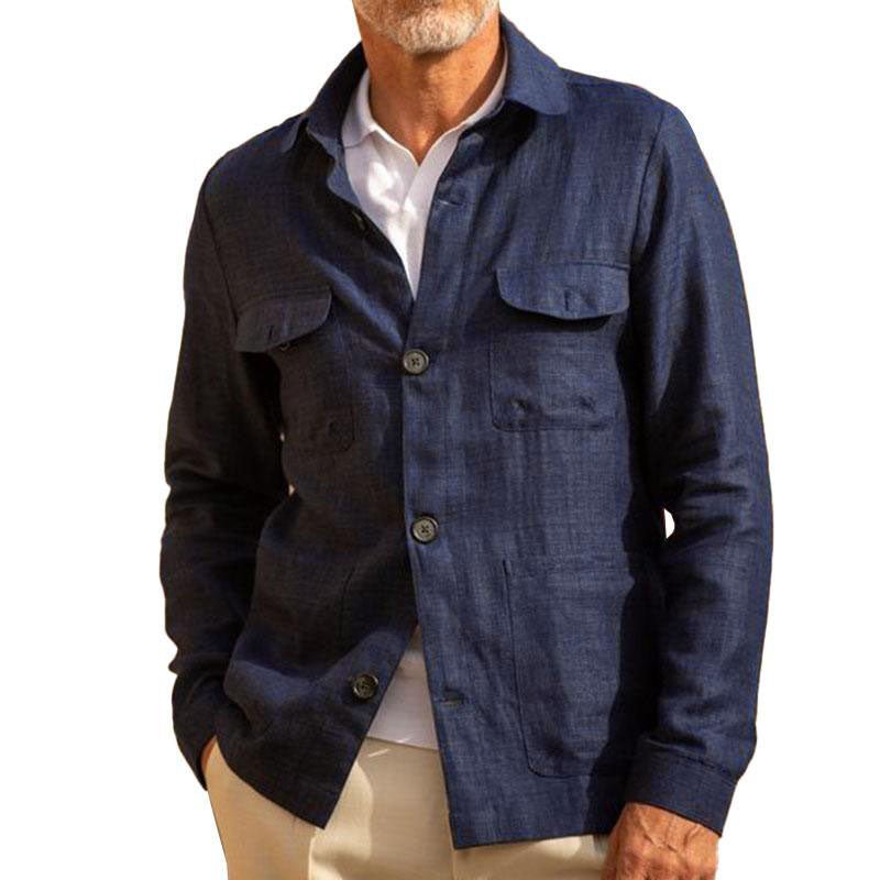 SOREN | Linen jacket with lapel collar - Liora Melbourne