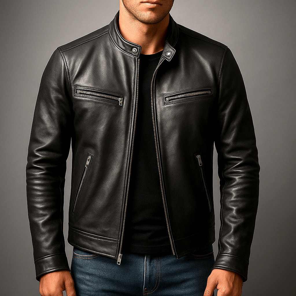 BLAKE | Leather jacket with vintage design - Liora Melbourne