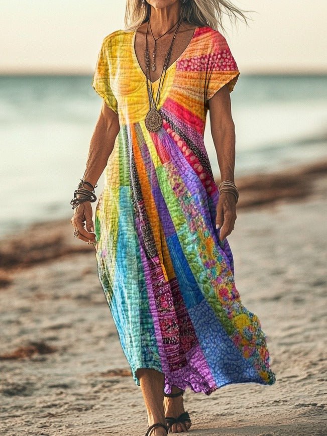 ISLA | Midi dress with sun print - Liora Melbourne
