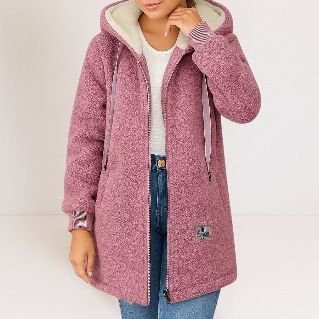 PHOEBE | Fleece jacket with hood - Liora Melbourne