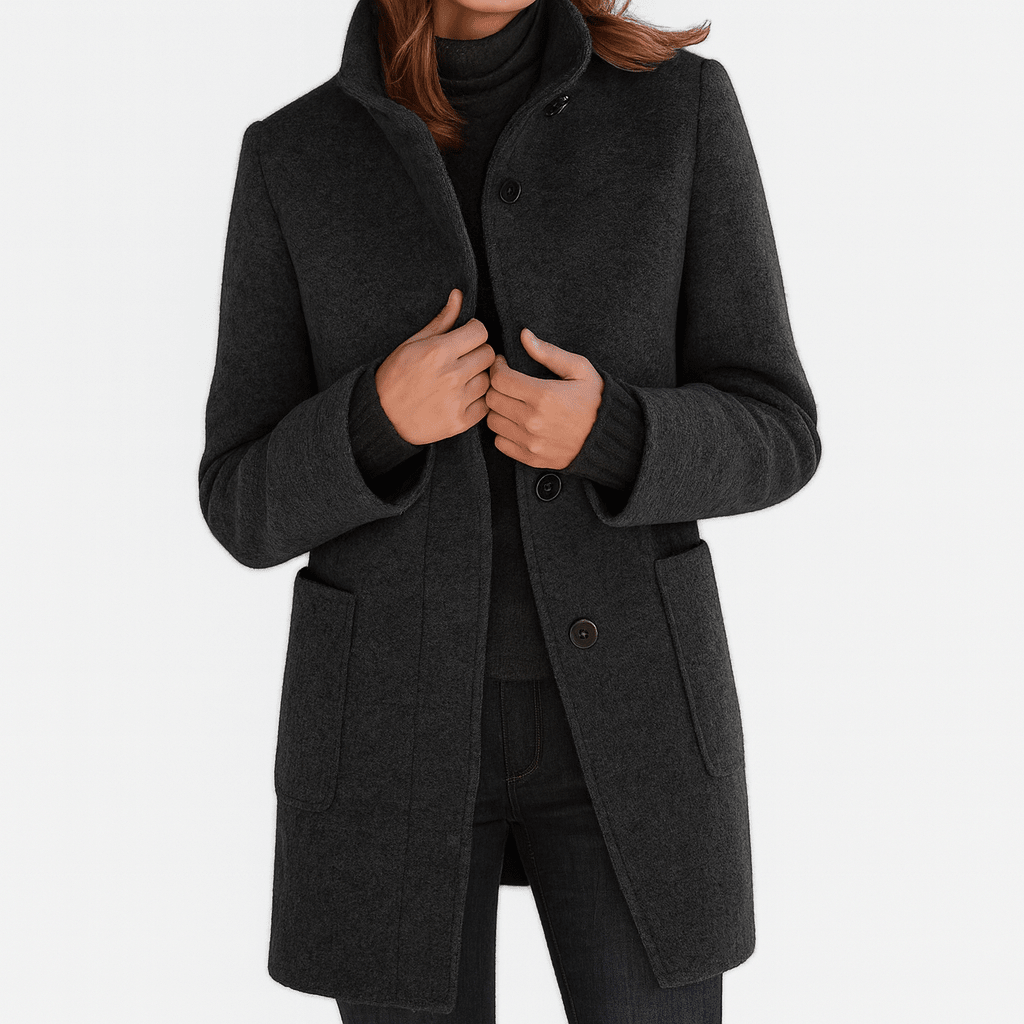 PETRA | Coat with stand collar - Liora Melbourne