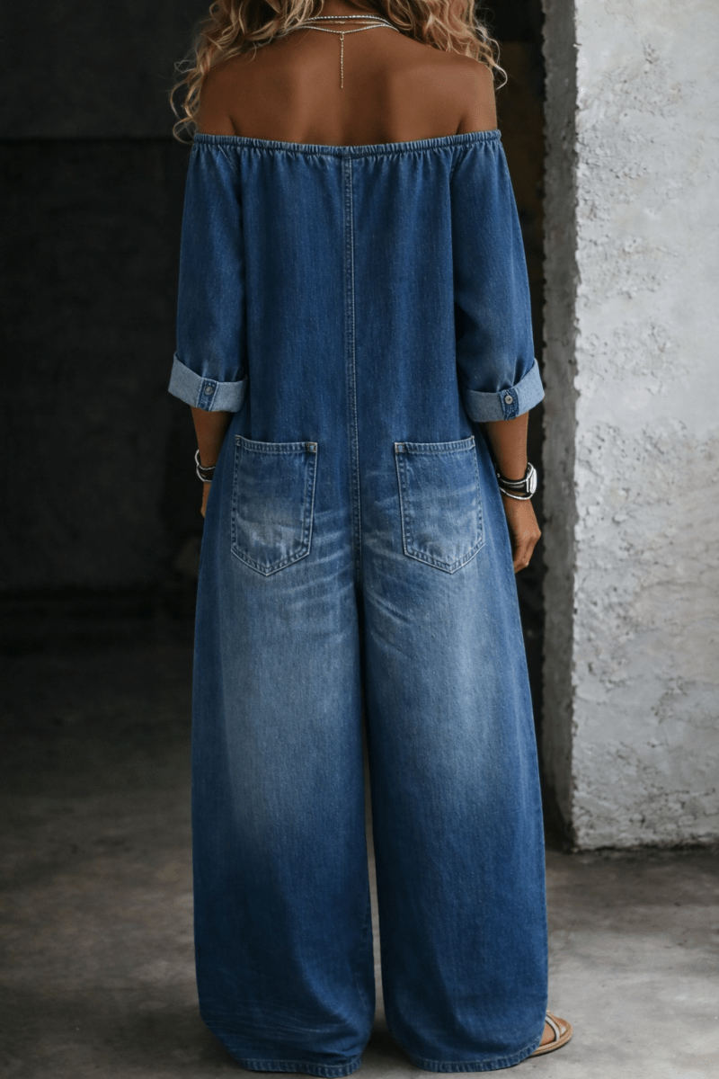 ELENA | Jumpsuit with off-shoulder neckline - Liora Melbourne