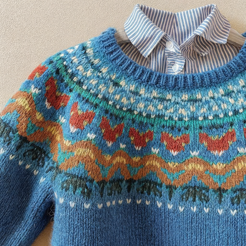 MORGAN | Knit jumper with Nordic pattern - Liora Melbourne