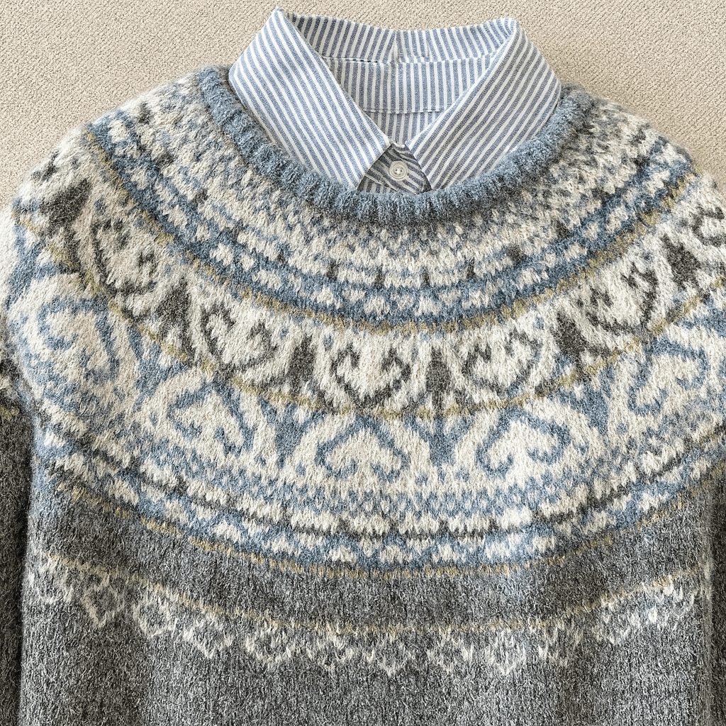 GRACE | Knit jumper with Nordic pattern - Liora Melbourne